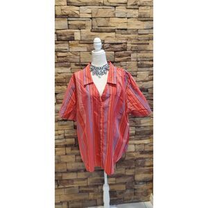 WHITE STAG  BLOUSE PINK SHORT SLEEVE POLY/COTTON SIZE 26-28(4X)